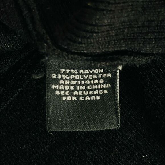 Verve Ami Long Black Open Front Cardigan size Small - Picture 10 of 11